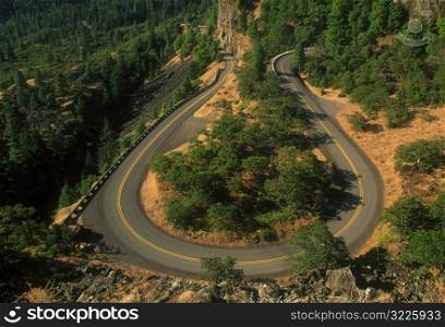 U Shaped Highway In The Mountains