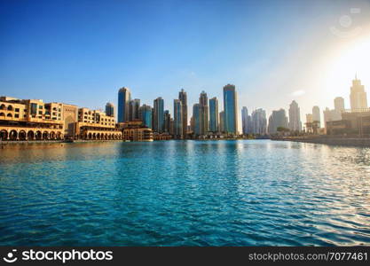 UAE. Downtown Dubai skyline.