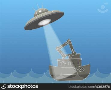 UFO over a trawler