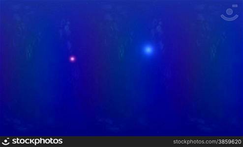 UFO (stars) fly against a blue fog