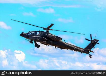 UH-60 Blackhawk and Apache. International Military Training "Saber Strike 2017", Adazi, Latvia, from 3 to 15 June 2017. US Army Europe-led annual International military exercise Saber Strike Field Training Exercise in Latvia.