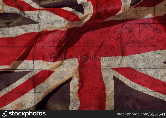 UK Background with weathered flag