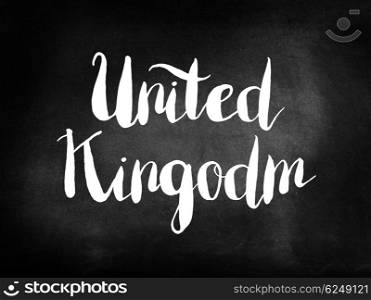 UK written on a blackboard