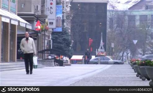 Ukraine. Dnepropetrovsk. On October, 25th, 2008. Morning streets of the big city.