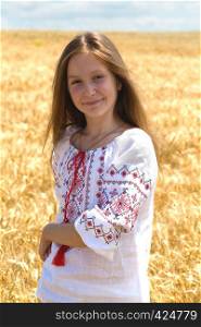Ukrainian in a wheat field