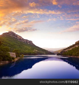 Ulldecona reservoir dam in Castellon of Spain