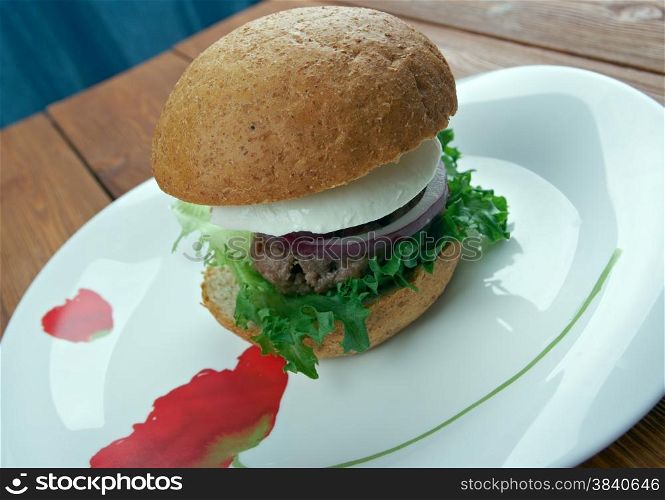 Ultimate Greek Burgers - tasty beef burger in the Greek style