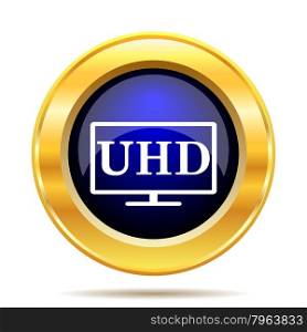 Ultra HD icon. Internet button on white background.