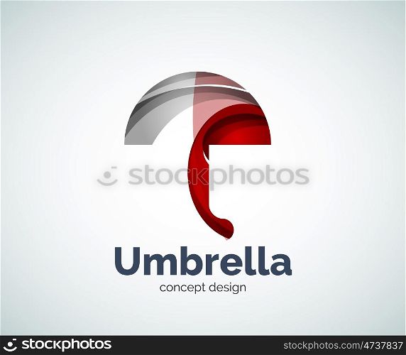 umbrella logo template, abstract business icon