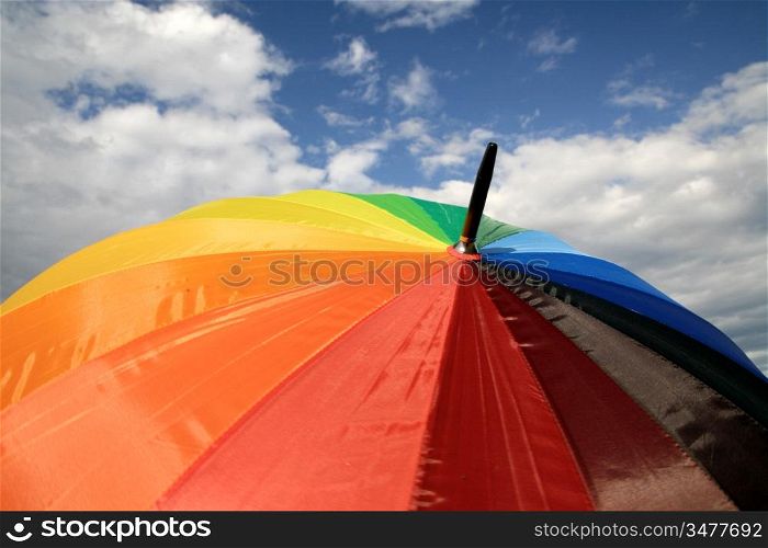 umbrella on sky weather colorful background