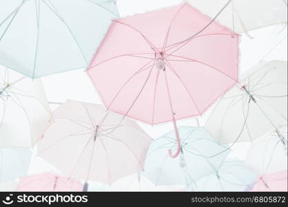 Umbrella pattern with pastel color tone