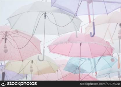 Umbrella pattern with pastel color tone