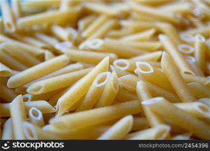 uncooked macaroni pasta, italian food