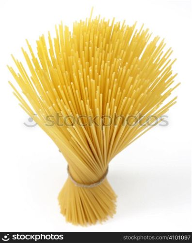 uncooked spaghettis background