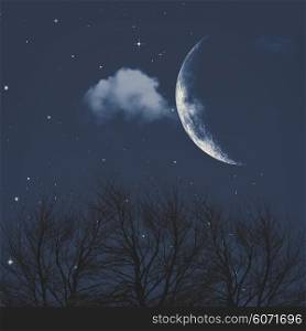 Under Moon light, abstract fantasy backgrounds