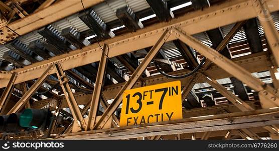 Under view of details of a bridge, Chicago, Cook County, Illinois, USA