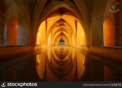 Underground bahs at Royal Alcazar - Seville, Spain