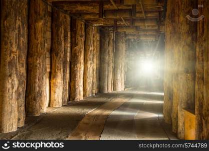 Underground corridor in Wieliczka Salt Mine