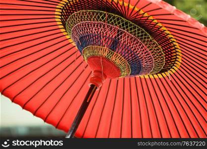 Underside of Red Parasol. Japanese Diary