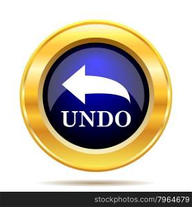 Undo icon. Internet button on white background.