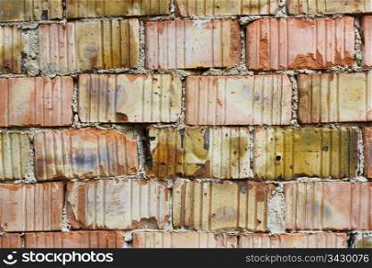 unfinished old brick wall