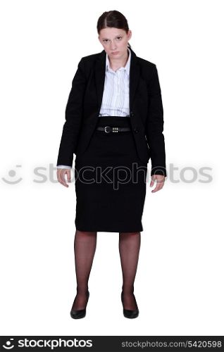 Unimpressed businesswoman