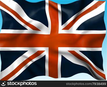 Union Jack Showing Waving Flag And England