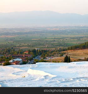 unique abstract in pamukkale turkey asia the old calcium bath and travertine water