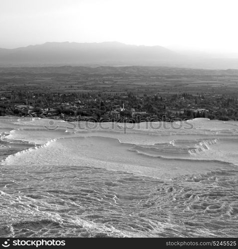 unique abstract in pamukkale turkey asia the old calcium bath and travertine water