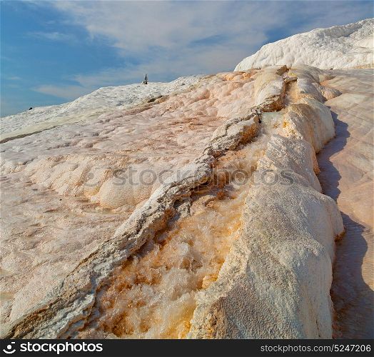 unique abstract in pamukkale turkey asia the old calcium bath and travertine water