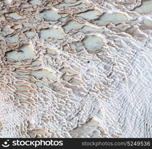 unique abstract in pamukkale turkey asia the old calcium bath and travertine water