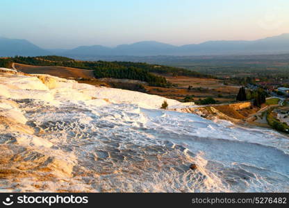 unique abstract in pamukkale turkey asia the old calcium bath and travertine water