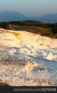 unique abstract in pamukkale turkey asia the old calcium bath and travertine water