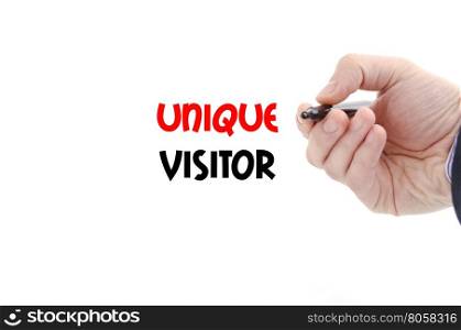 Unique visitor text concept isolated over white background
