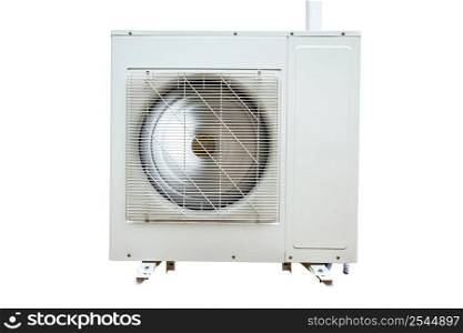 Unit of Air Conditioner on isolated white with clipping path.