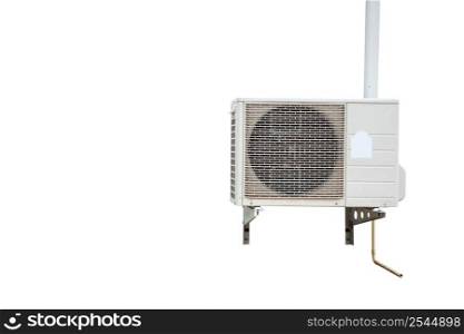 Unit of Air Conditioner on isolated white with clipping path.