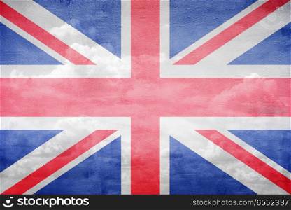 United Kingdom flag illustration. United Kingdom flag vintage sky illustration. United Kingdom flag illustration