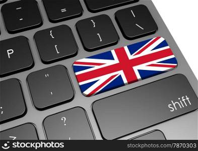 United Kingdom keyboard image with hi-res rendered artwork that could be used for any graphic design.. United Kingdom