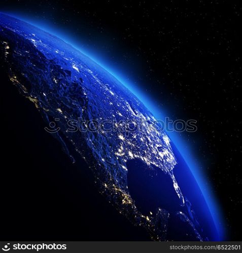 United States 3d rendering planet. United States. Elements of this image furnished by NASA 3d rendering. United States 3d rendering planet