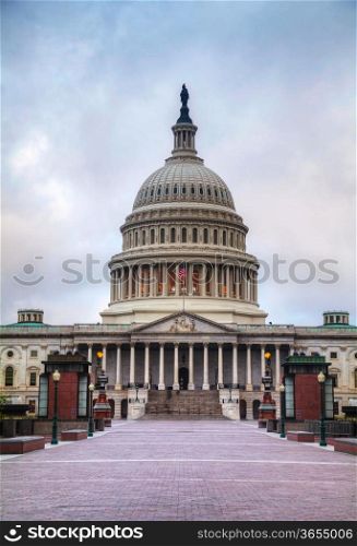 United States Capitol building in Washington, DC in the morning