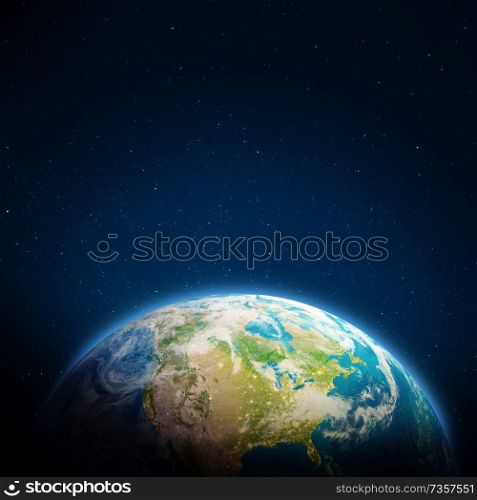 United States clouds. Elements of this image furnished by NASA. 3d rendering. United States clouds