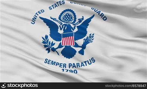United States Coast Guard Flag, Closeup View. United States Coast Guard Flag Closeup