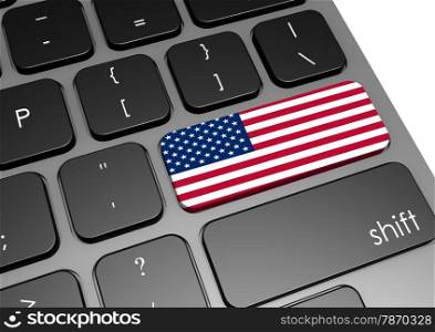 United States keyboard image with hi-res rendered artwork that could be used for any graphic design.. United States