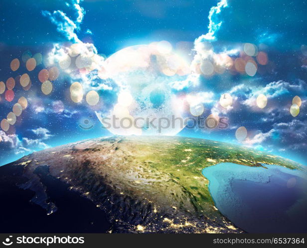 United States of America. 3D rendering. United States of America. Elements of this image furnished by NASA. 3D rendering. United States of America. 3D rendering