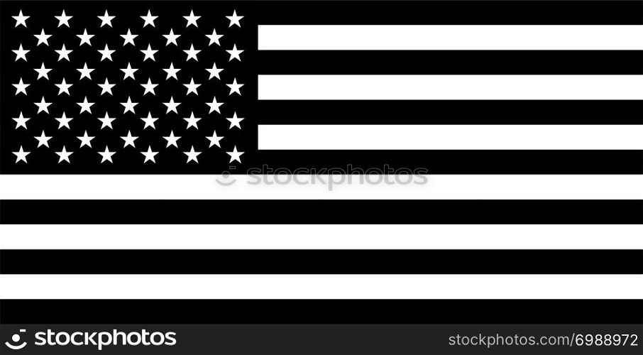 united states of america country black and white flag