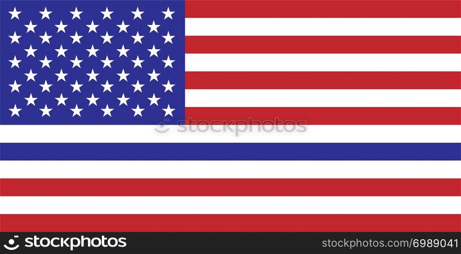 united states of america country police thin blue line flag