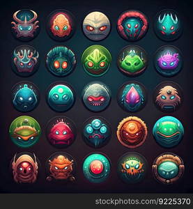 universe alien space avatar ai generated. extraterrestrial galaxy, ship cute, background icon universe alien space avatar illustration. universe alien space avatar ai generated