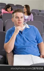 University student sitting in lecture hall