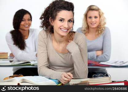 University students at desks