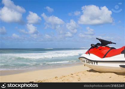 Unmanned Coast Guard Vehicle on Beach